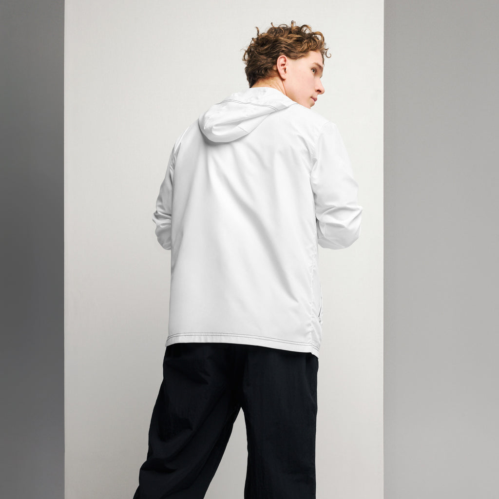 Coupe-vent impermeable homme streetwear LB noir, vue de dos alternative