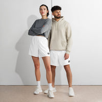 Short de sport streetwear unisexe LB blanc, vue de face alternative