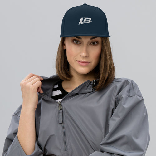 Casquette snapback unisexe streetwear LB, vue de face