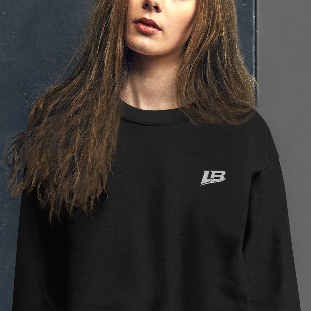 Sweat col rond épais unisexe LB coloris Noir, détail du tissu