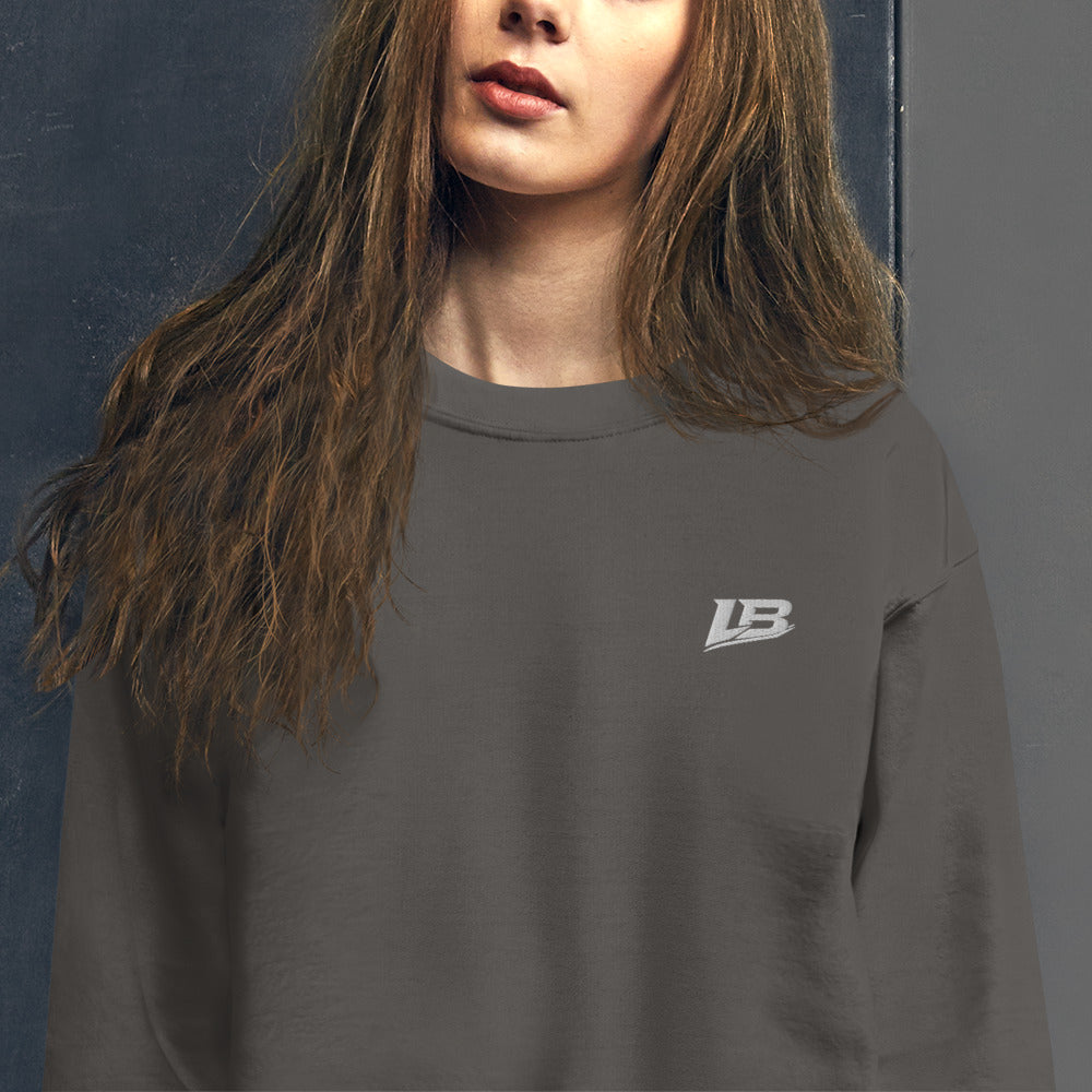 Sweat col rond épais unisexe LB coloris Anthracite, détail du tissu