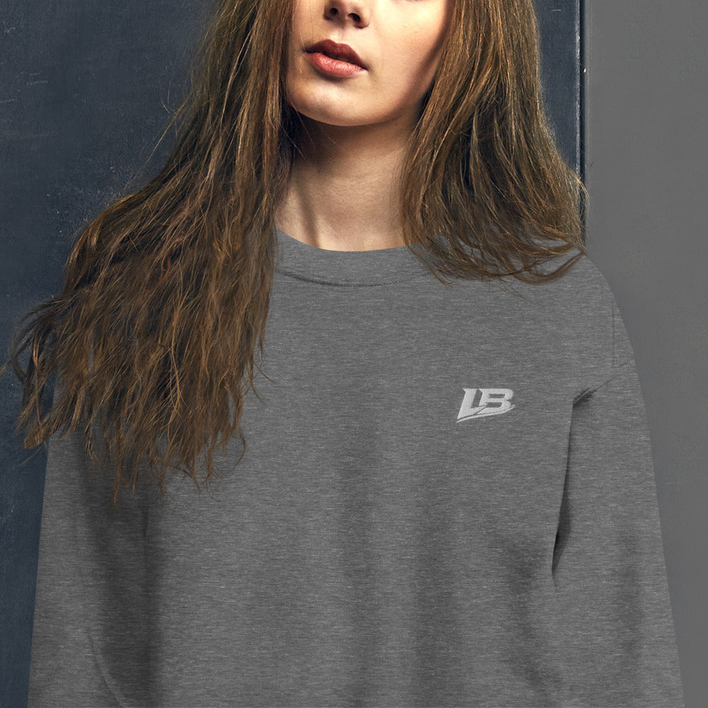 Sweat col rond épais unisexe LB coloris Graphite Heather, détail du tissu