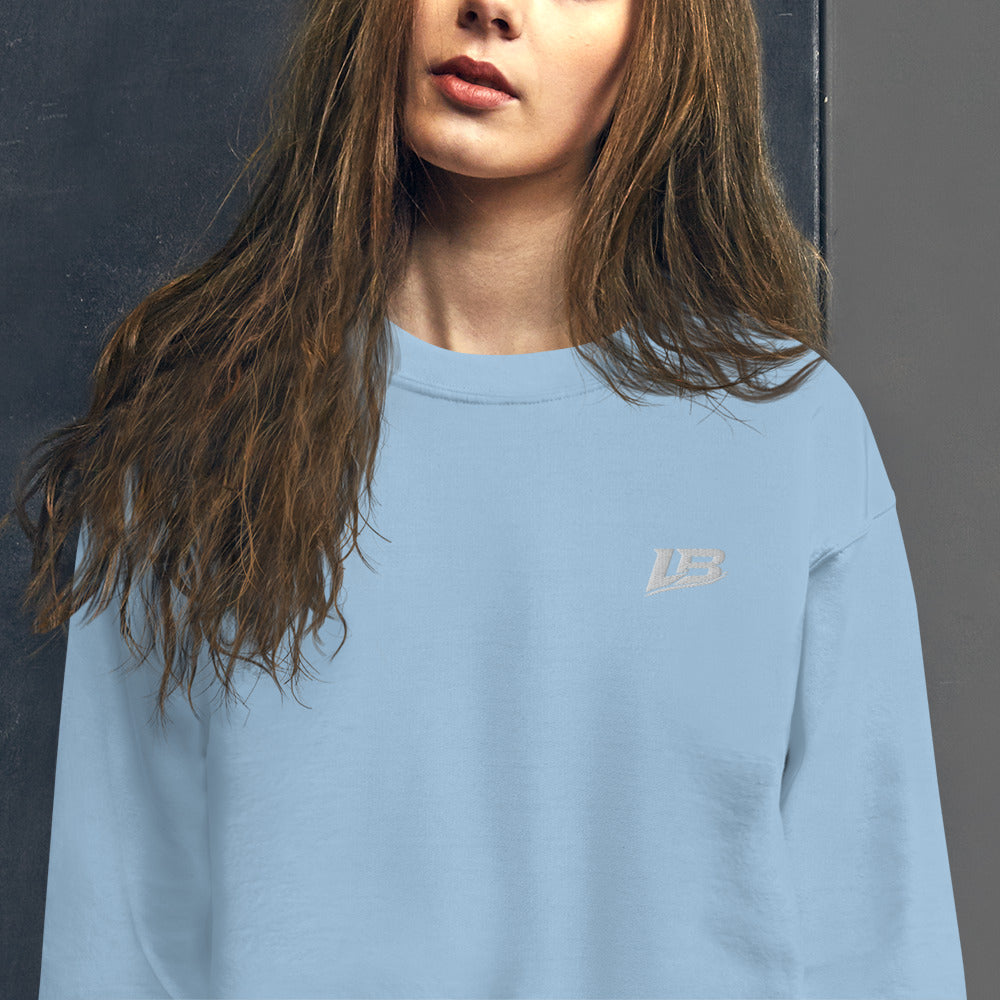 Sweat col rond épais unisexe LB coloris Bleu Clair, détail du tissu