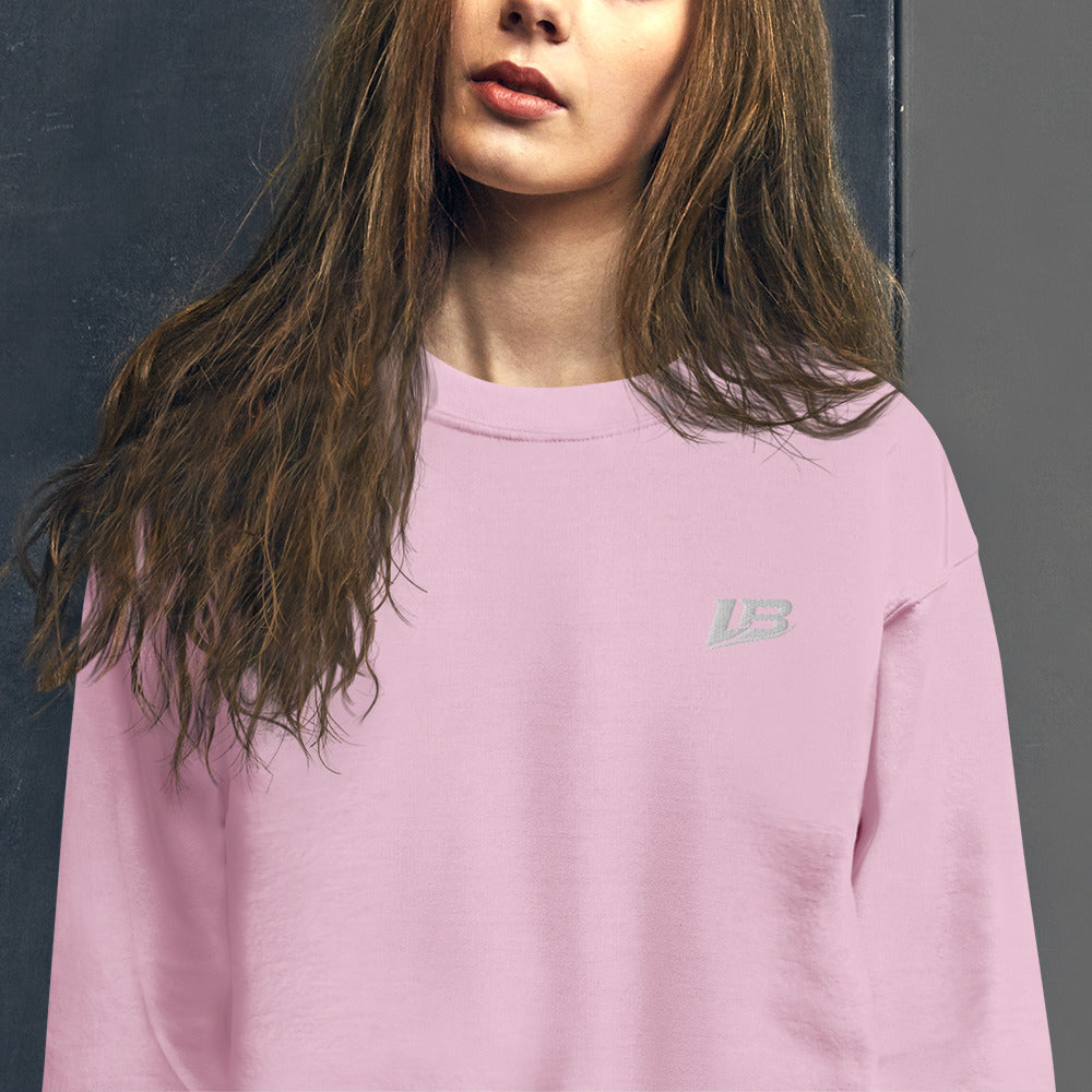 Sweat col rond épais unisexe LB coloris Rose Clair, détail du tissu