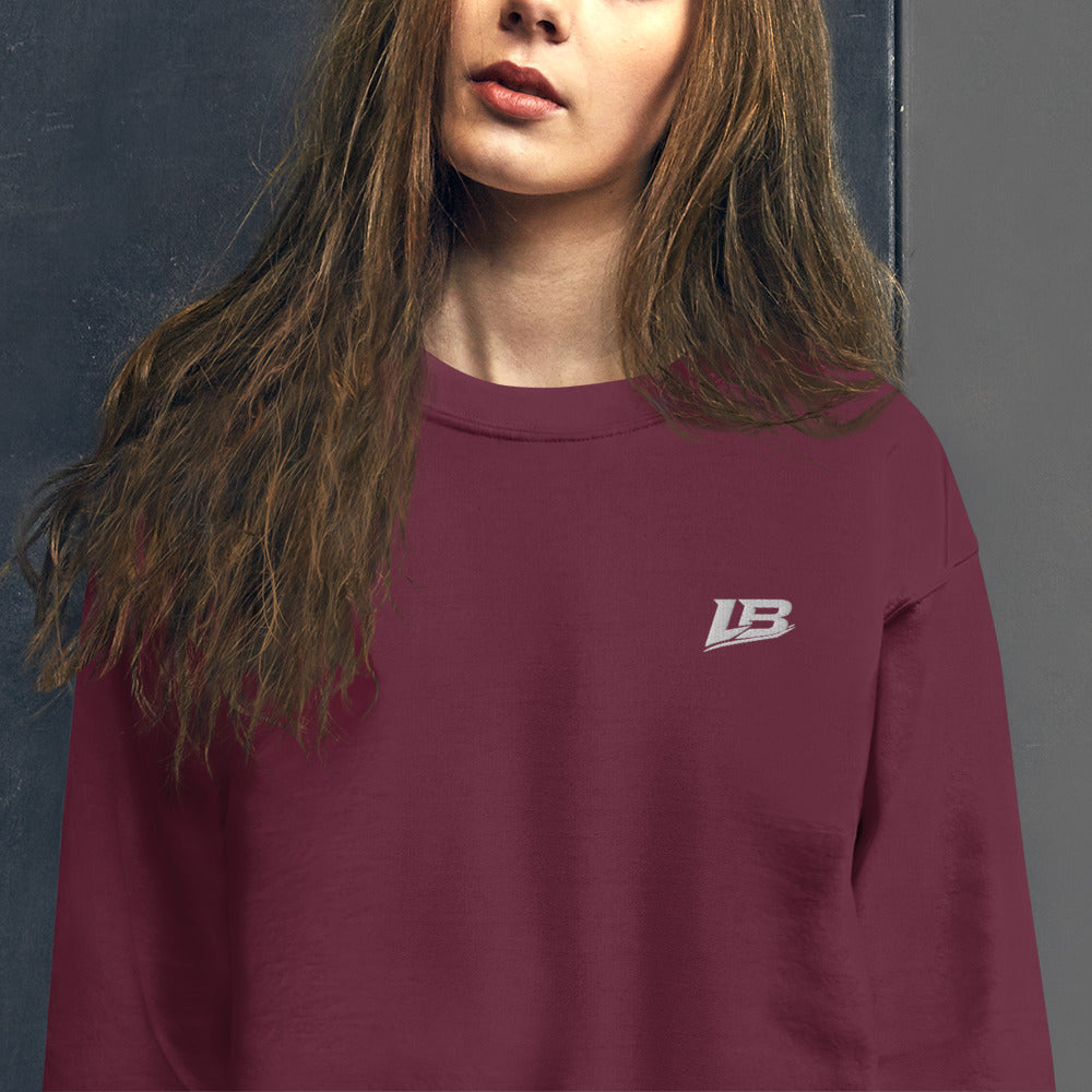Sweat col rond épais unisexe LB coloris Bordeaux, détail du tissu