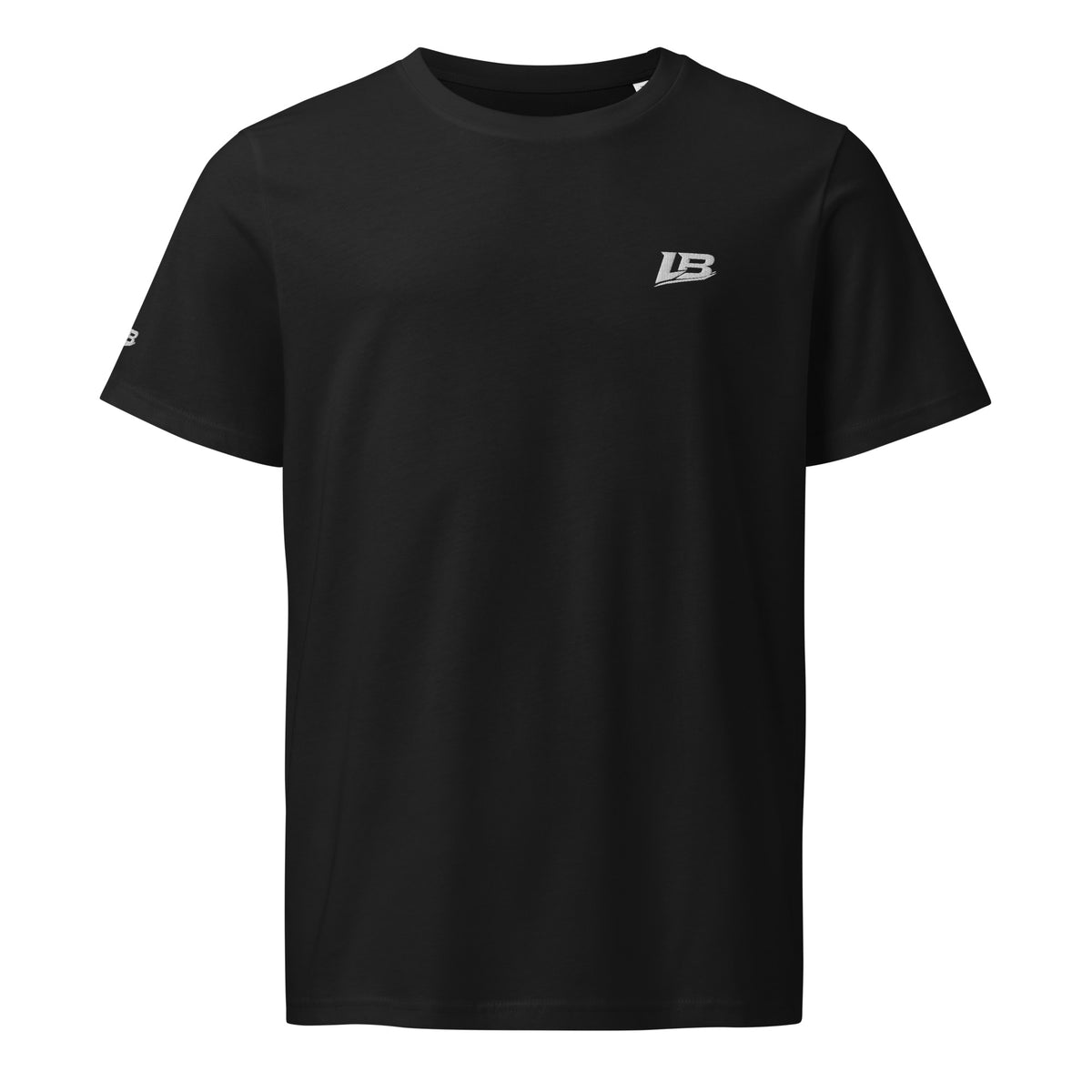 T-shirt bio écoresponsable unisexe LB coloris Noir, vue de face