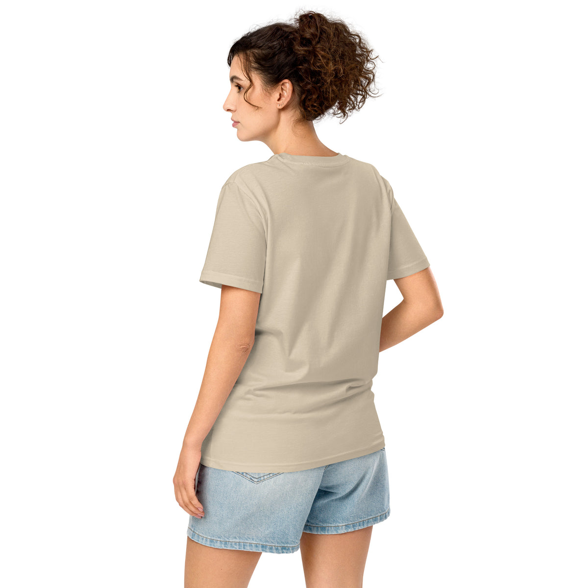 T-shirt bio écoresponsable unisexe LB coloris Desert Dust, vue de dos (vue 2)