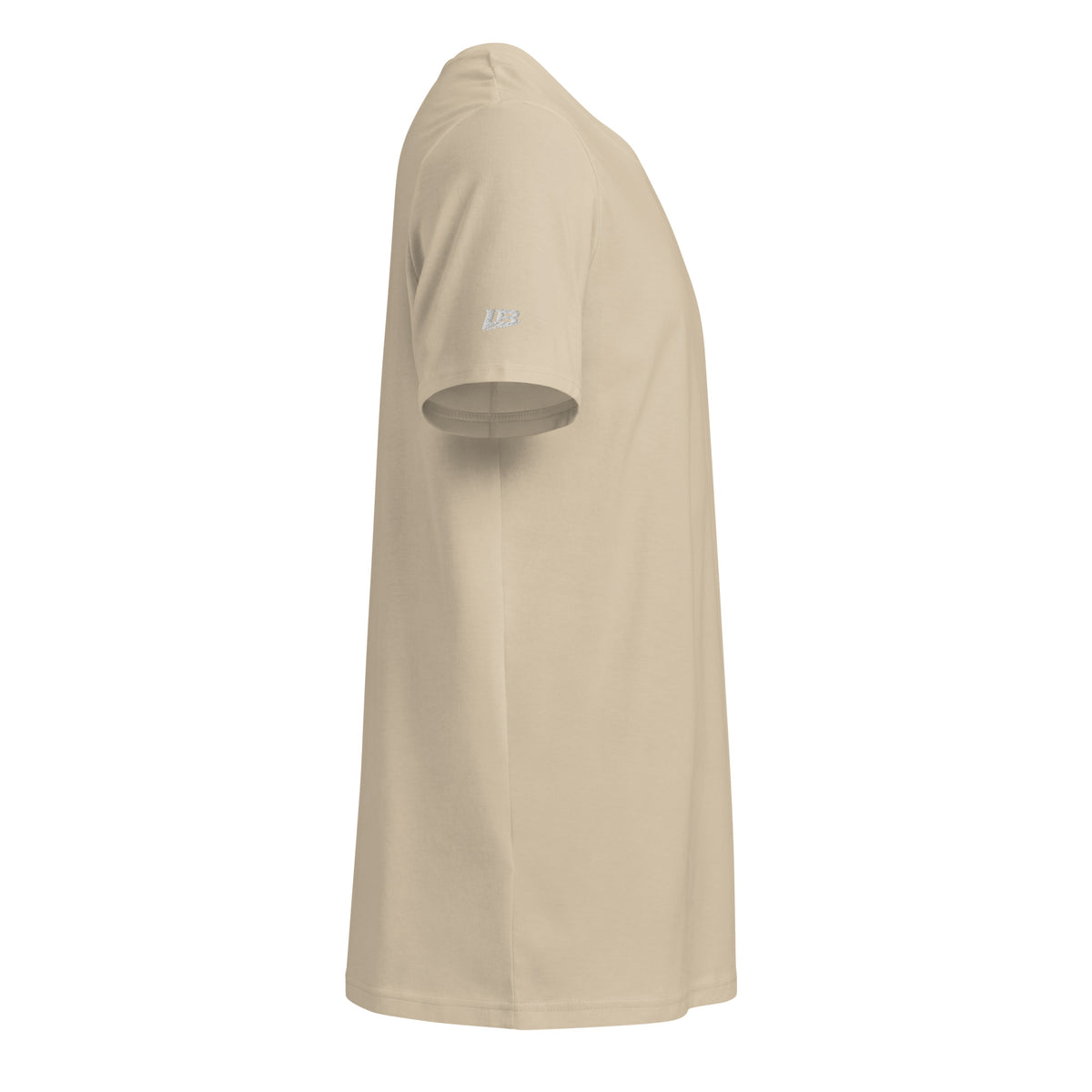 T-shirt bio écoresponsable unisexe LB coloris Desert Dust, vue de profil droit