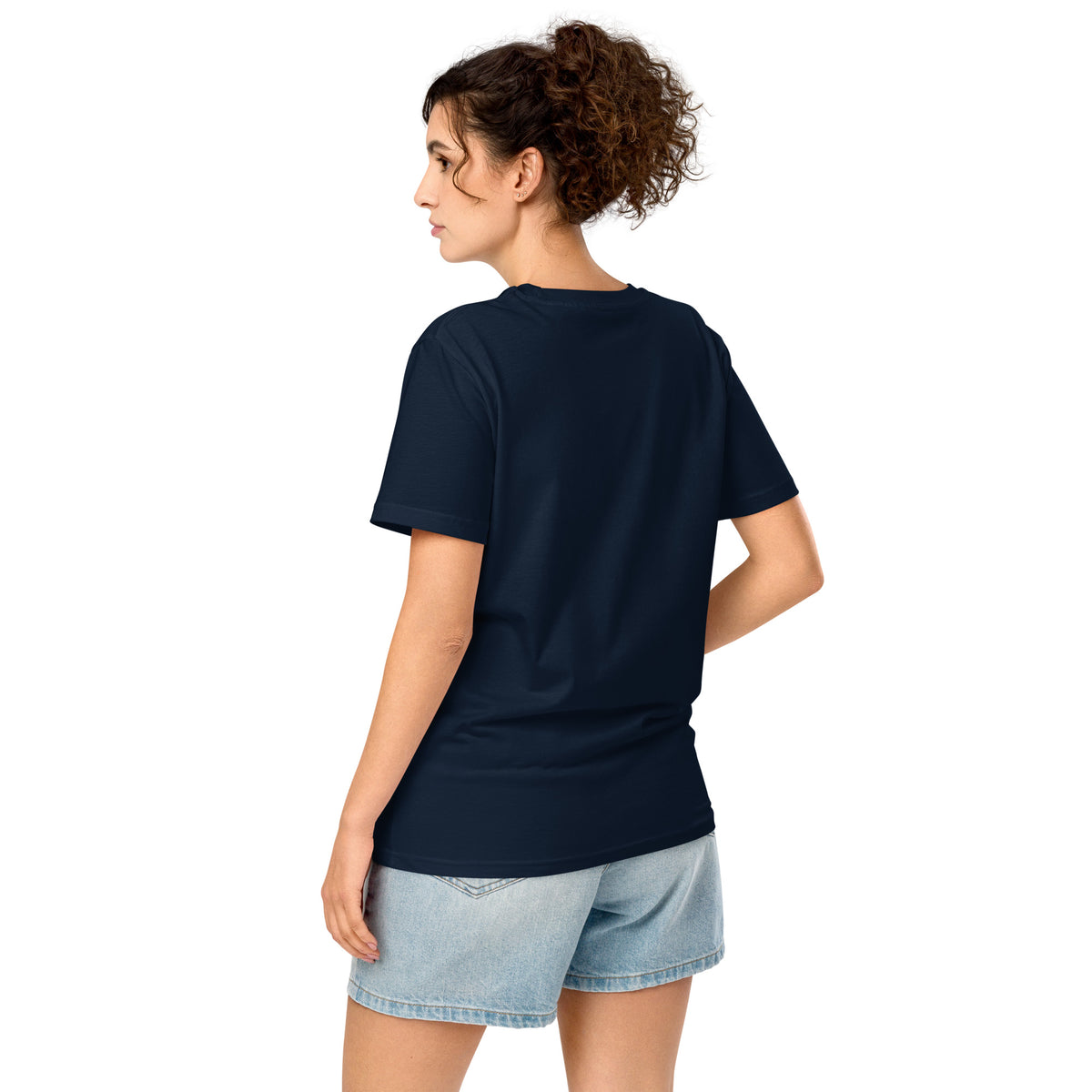 T-shirt bio écoresponsable unisexe LB coloris French Navy, vue de dos (vue 2)