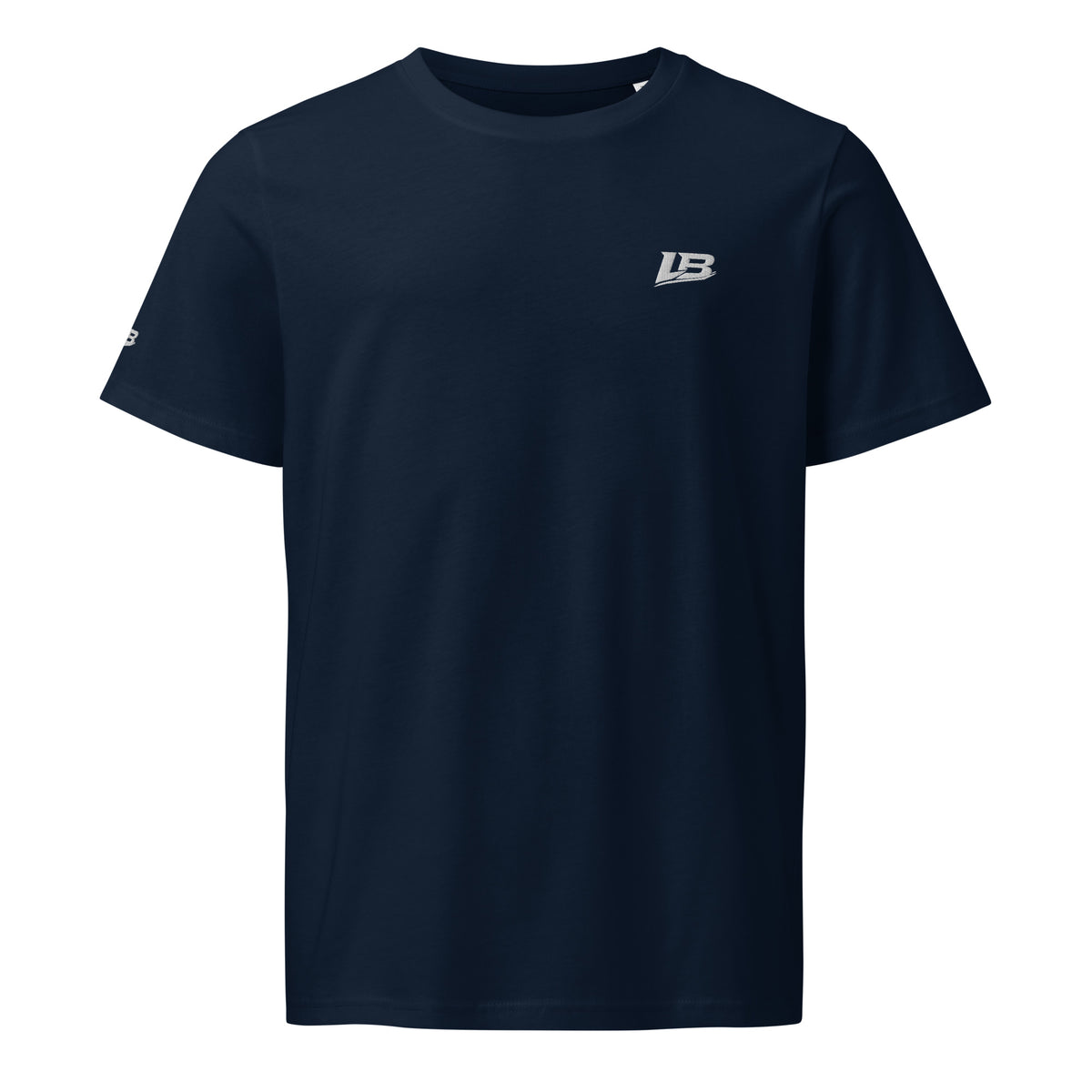 T-shirt bio écoresponsable unisexe LB coloris French Navy, vue de face