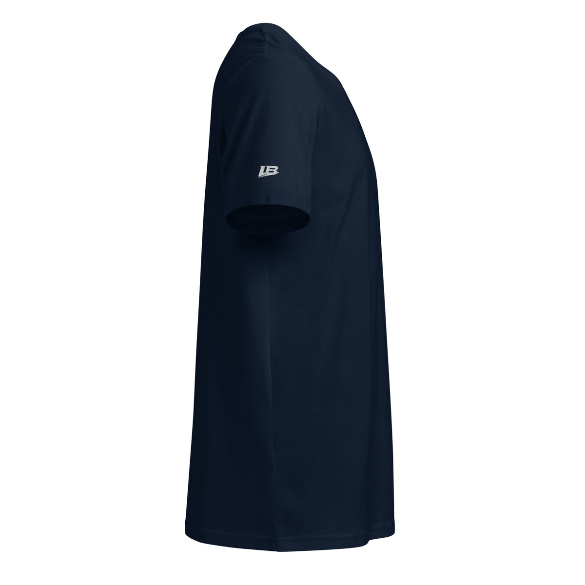 T-shirt bio écoresponsable unisexe LB coloris French Navy, vue de profil droit