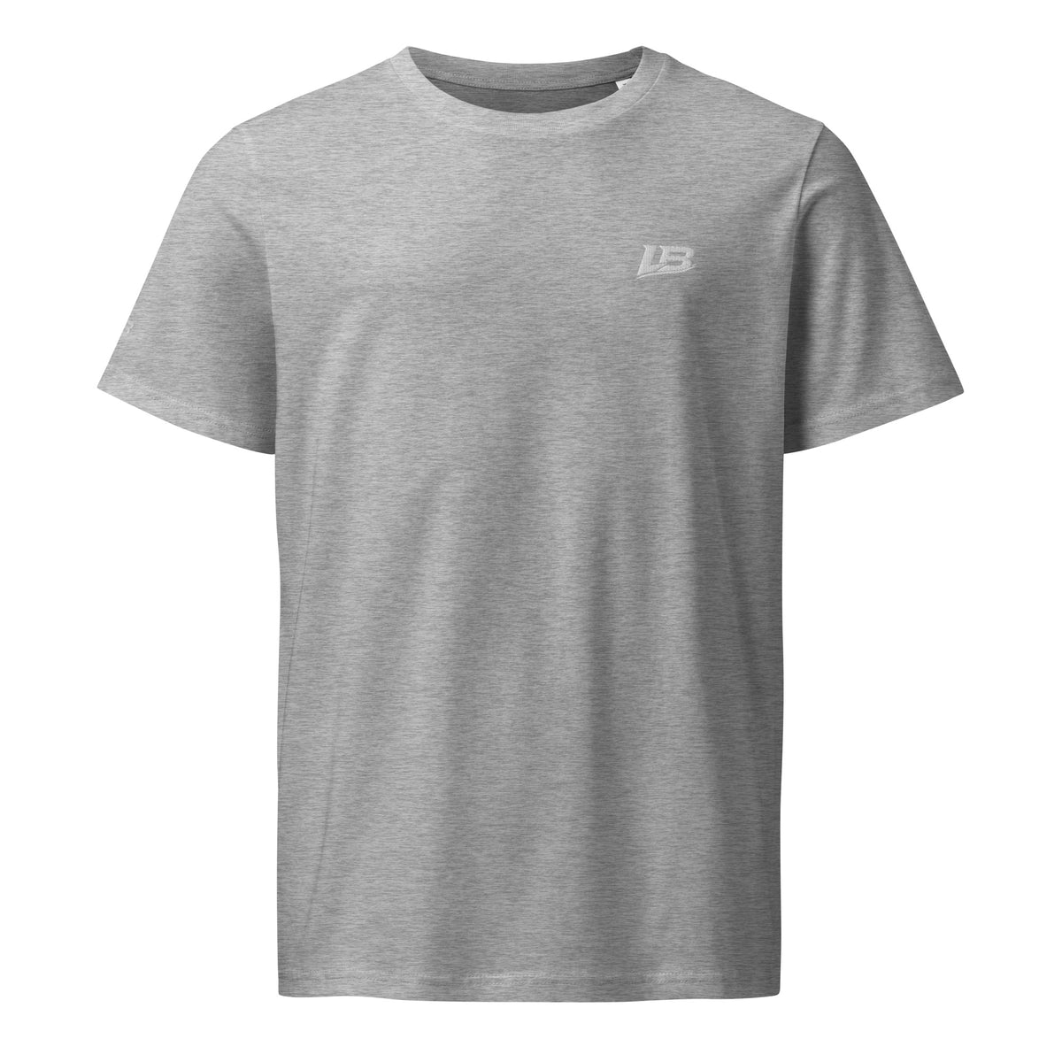 T-shirt bio écoresponsable unisexe LB coloris Gris Chiné, vue de face