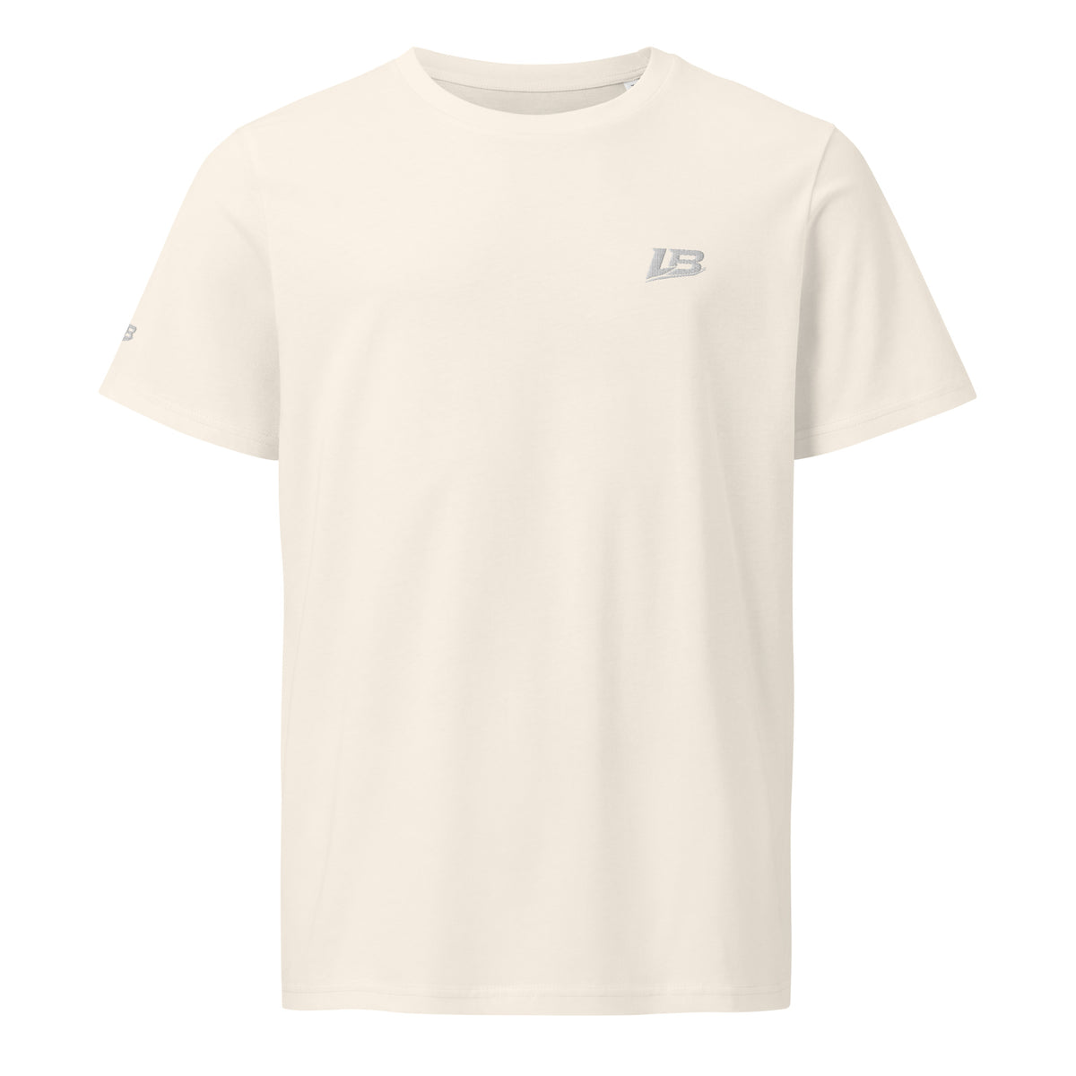 T-shirt bio écoresponsable unisexe LB coloris Vintage White, vue de face