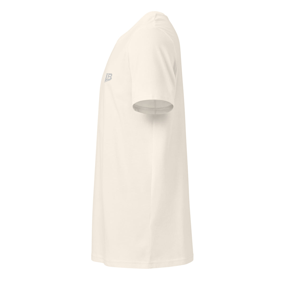 T-shirt bio écoresponsable unisexe LB coloris Vintage White, vue de profil gauche