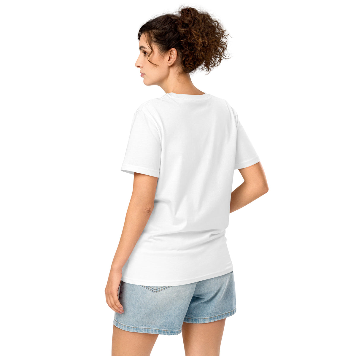 T-shirt bio écoresponsable unisexe LB coloris Blanc, vue de dos (vue 2)