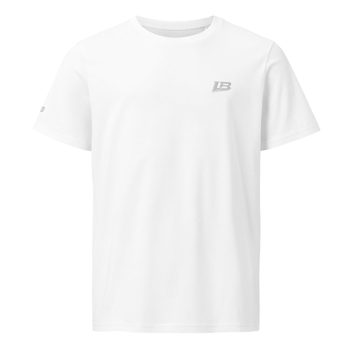 T-shirt bio écoresponsable unisexe LB coloris Blanc, vue de face