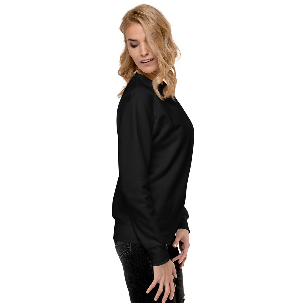 Sweatshirt premium unisexe streetwear LB coloris black, vue de profil droit