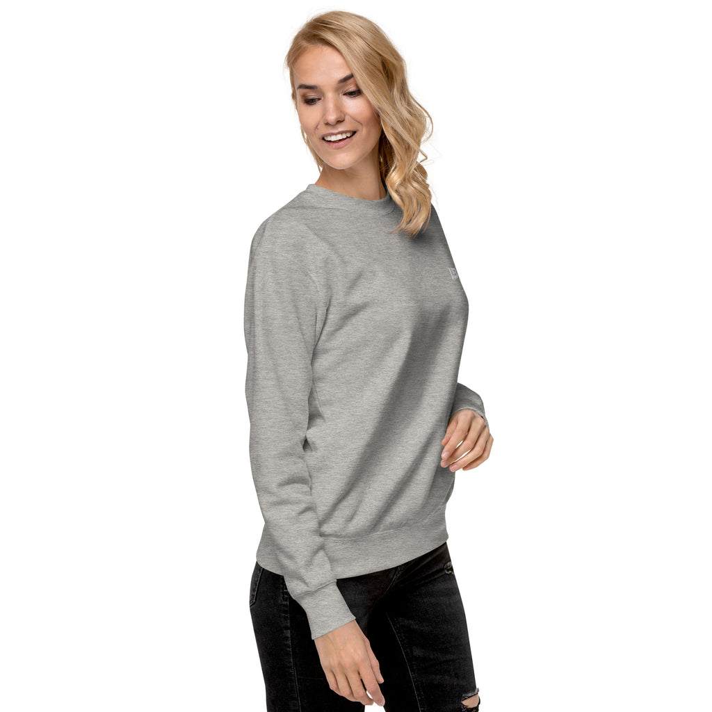 Sweatshirt premium unisexe streetwear LB coloris carbon grey, vue de trois-quarts droit