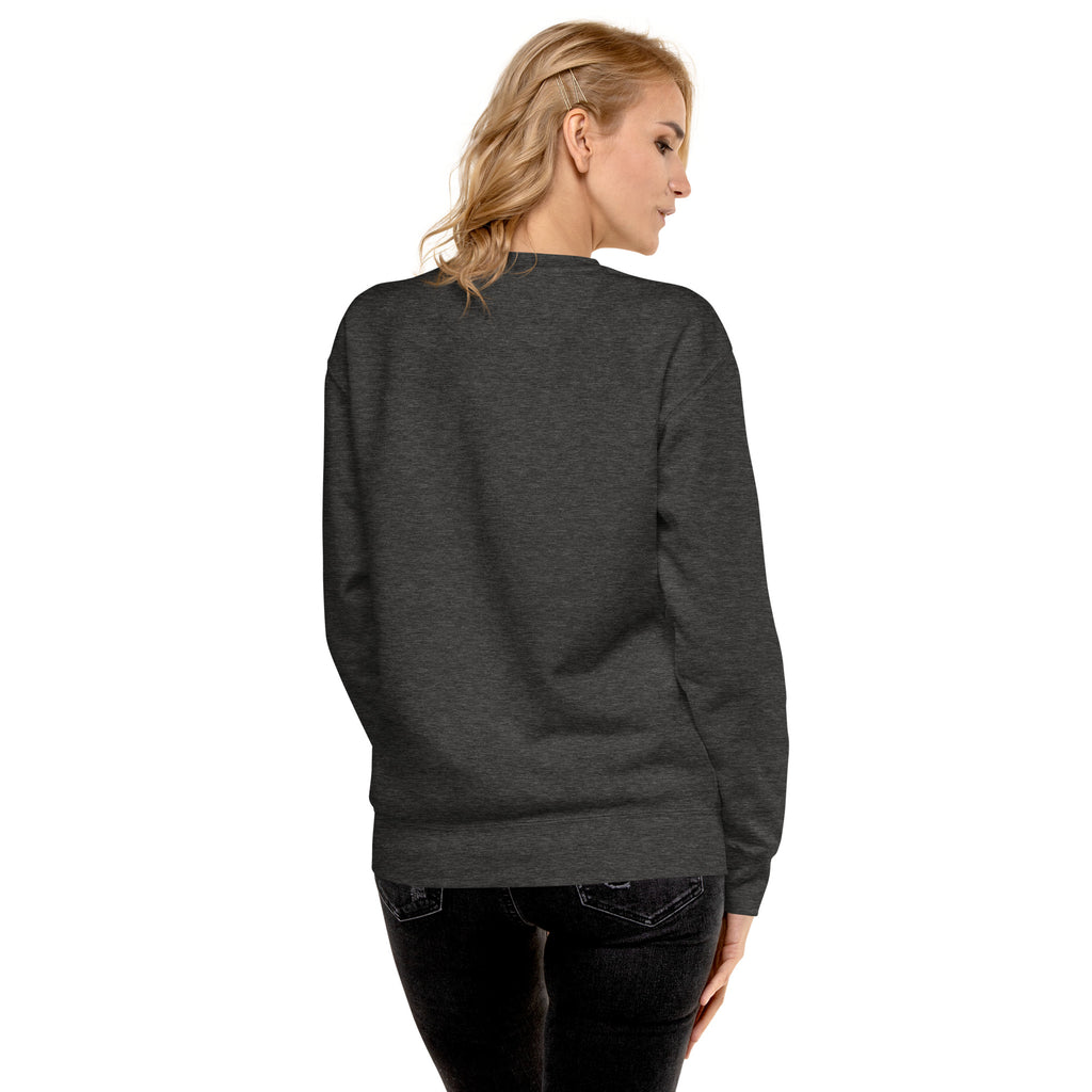 Sweatshirt premium unisexe streetwear LB coloris charcoal heather, vue de dos