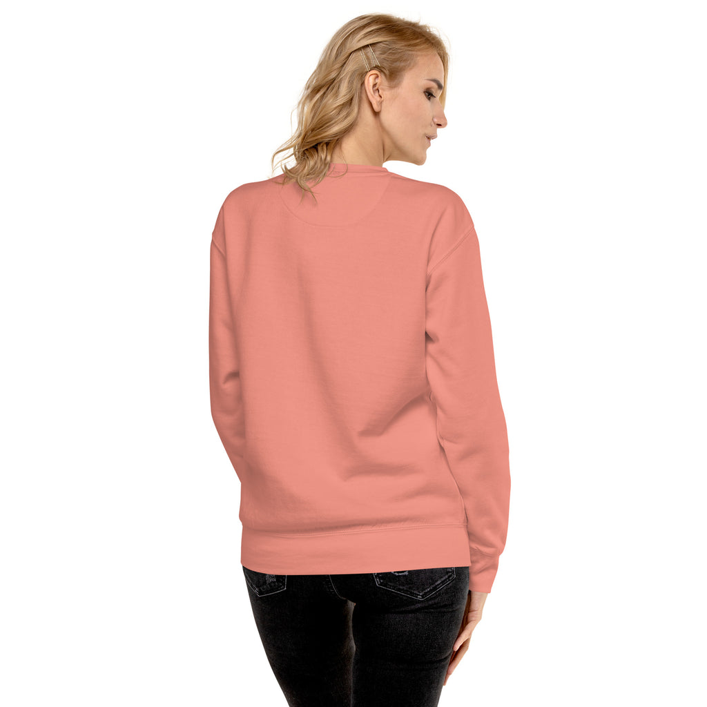 Sweatshirt premium unisexe streetwear LB coloris dusty rose, vue de dos