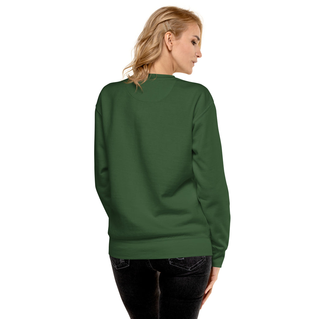 Sweatshirt premium unisexe streetwear LB coloris forest green, vue de dos