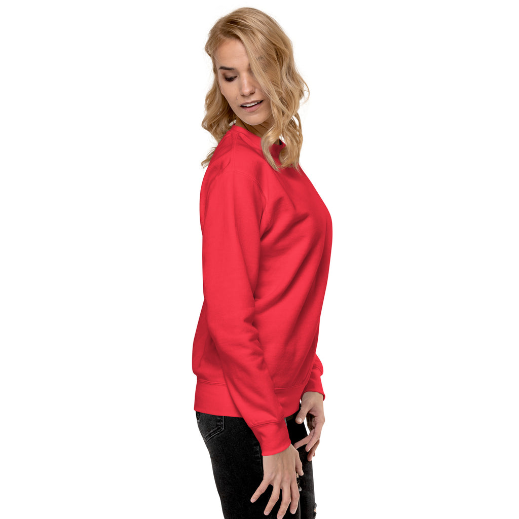 Sweatshirt premium unisexe streetwear LB coloris team red, vue de profil droit