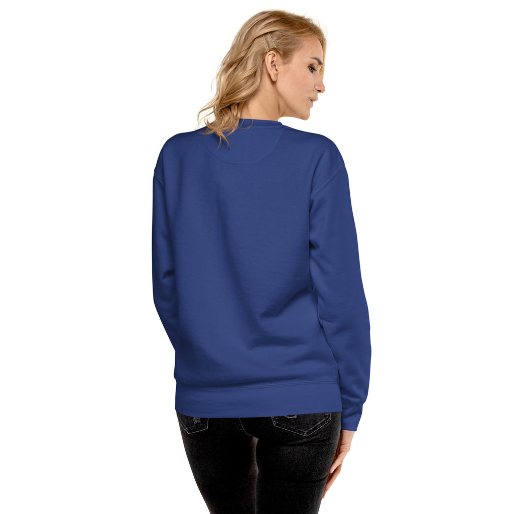 Sweatshirt premium unisexe streetwear LB coloris team royal, vue de dos