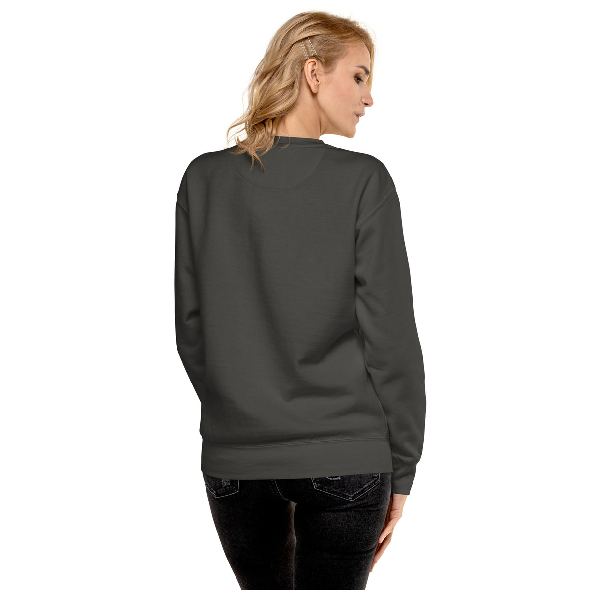 Sweatshirt premium unisexe streetwear LB coloris vintage black, vue de dos