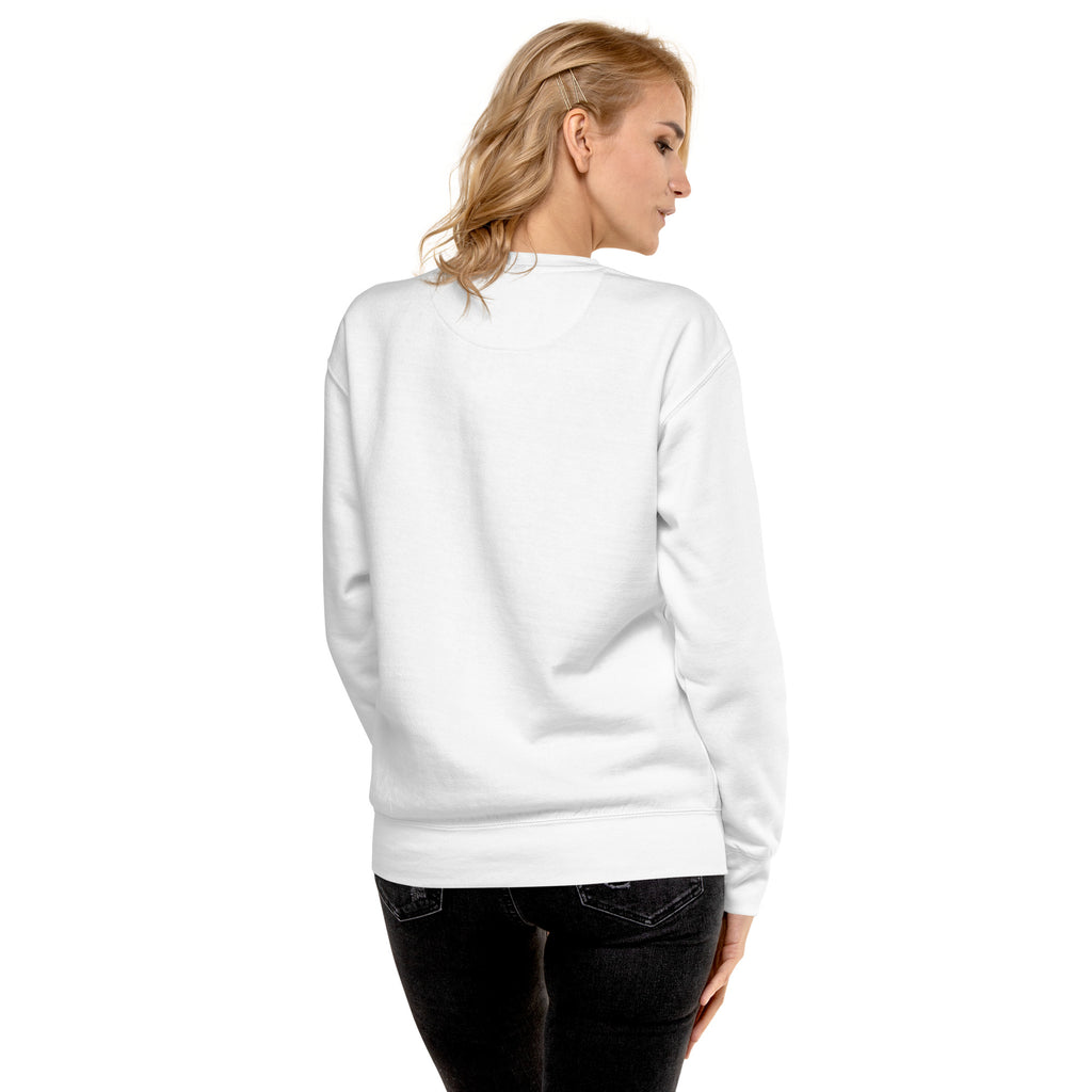 Sweatshirt premium unisexe streetwear LB coloris white, vue de dos